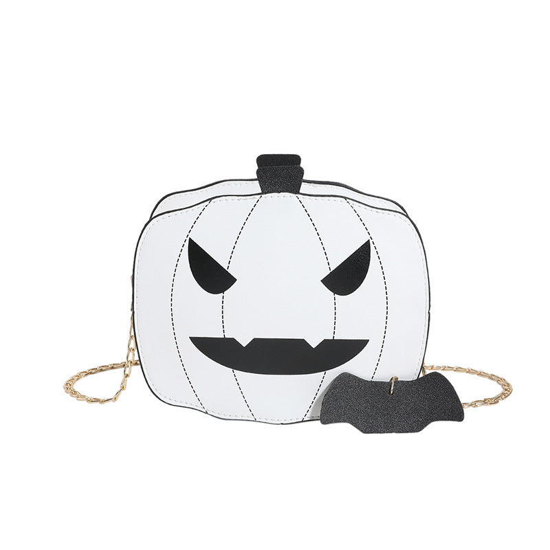 Halloween Cartoon Pumpkin Shoulder Bag For Personality Funny Creative Chain Crossbody Bags Men, Women, Girls