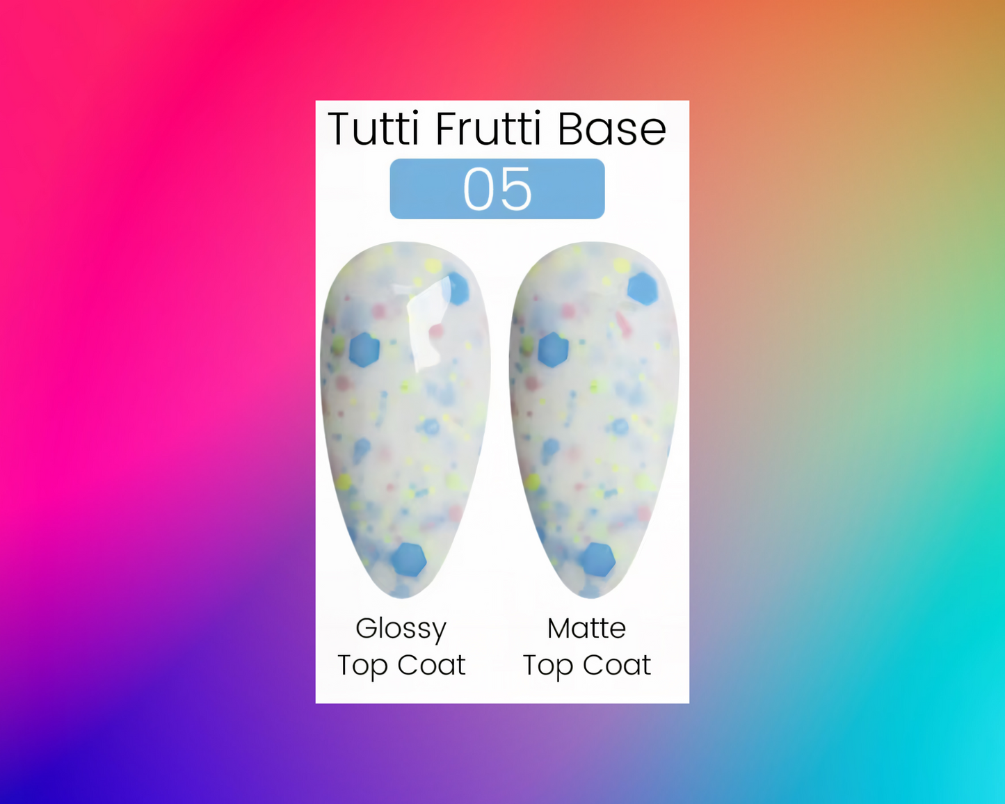 Candy-Crème Tutti-Frutti Gel Nail Polish Base Coat with Flakes – VanZeig’s