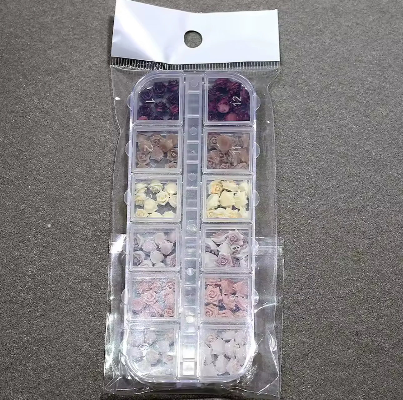 100 pcs 3d Rose Resin Nail Art Charms