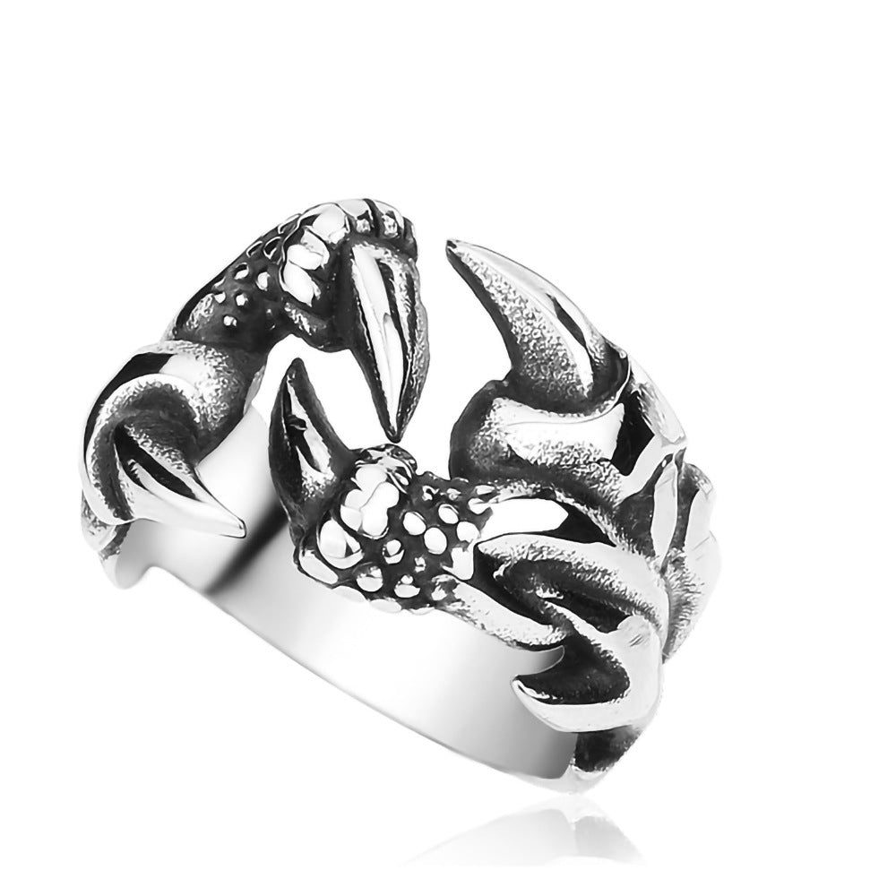 Dragon Claw Ring – Antique Silver Unisex Titanium Steel / Alloy, Free Size, Bold Unique Jewelry