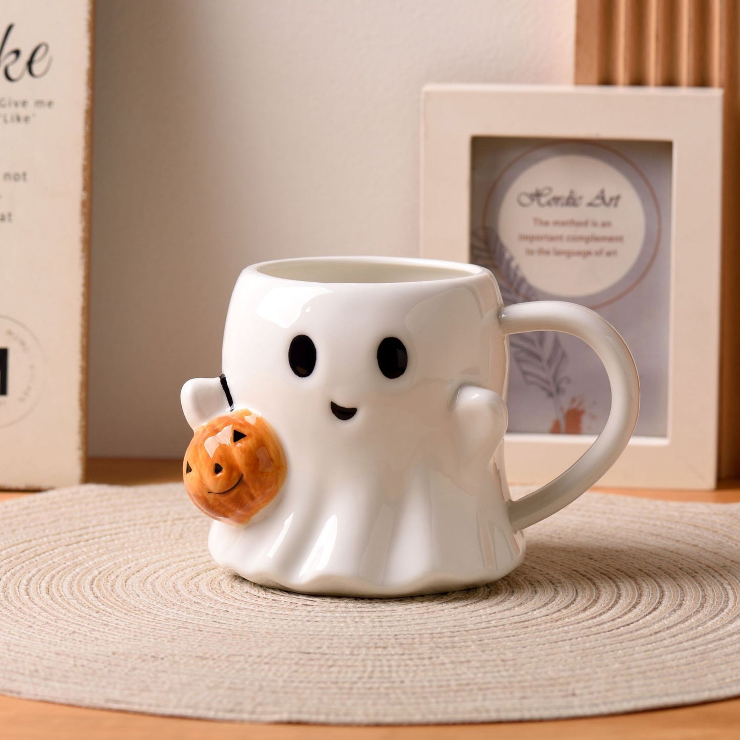 Cute Handmade Ghost Shaped Cup | Halloween Creative Cute Water Glass