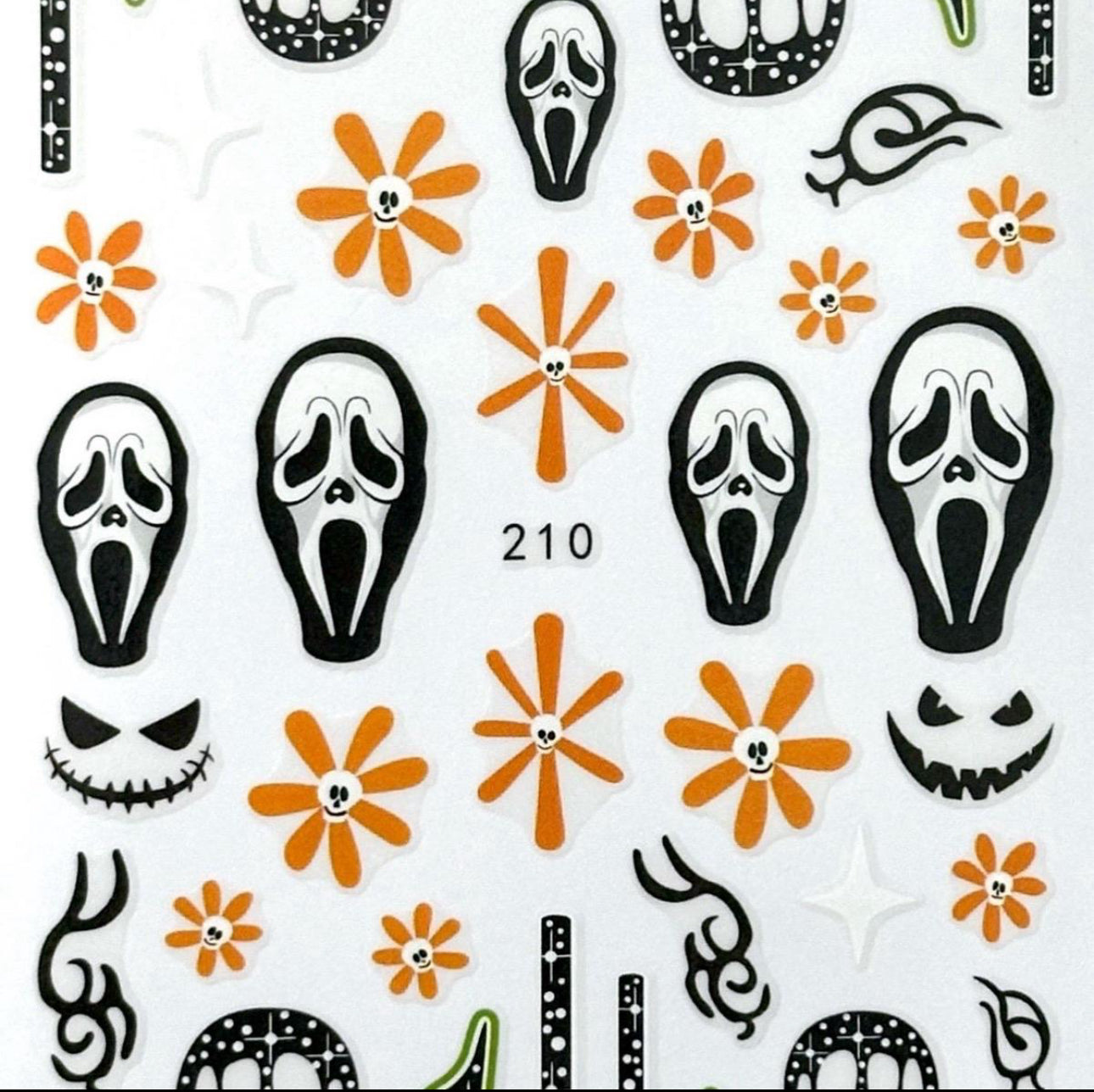 Fun Cute Halloween Nail Stickers - Pack of 5 with included Storage Album