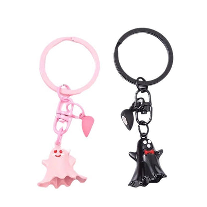 Unique Halloween Ghost Keychain Set for Besties or Couples