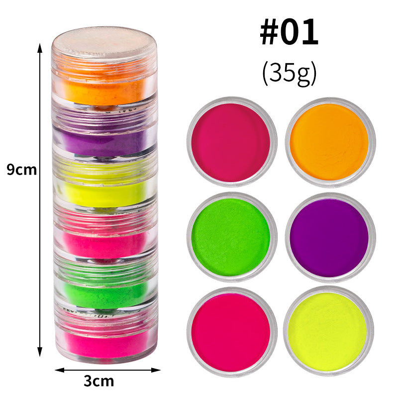 6 Colors Pigment Powders, Optional Pearl Powder Dyed Powder