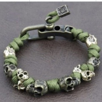 Skull Paracord Bracelet – Handmade DIY Unisex Wristband