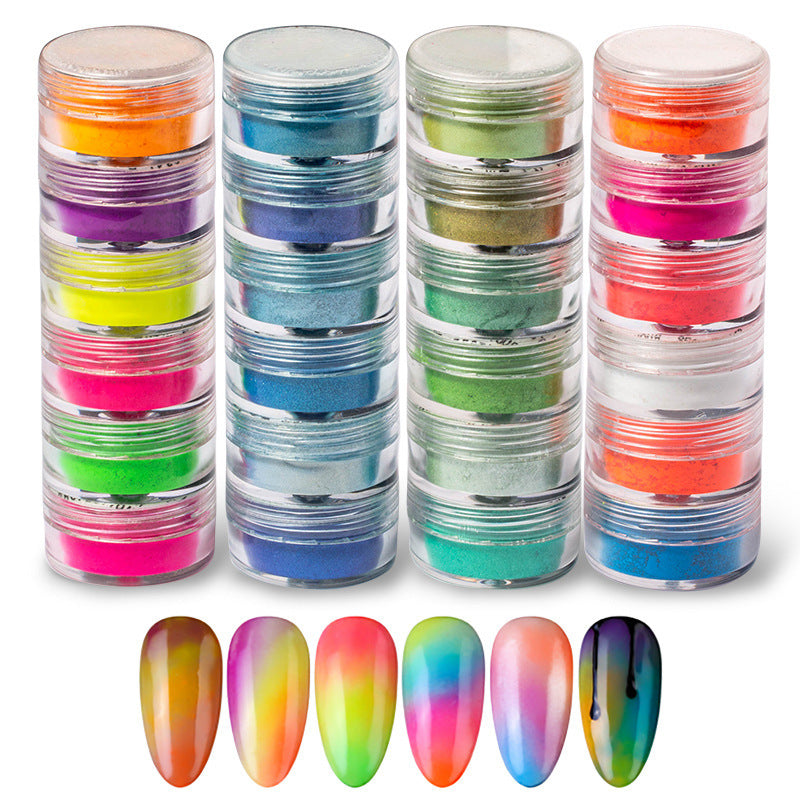 6 Colors Pigment Powders, Optional Pearl Powder Dyed Powder