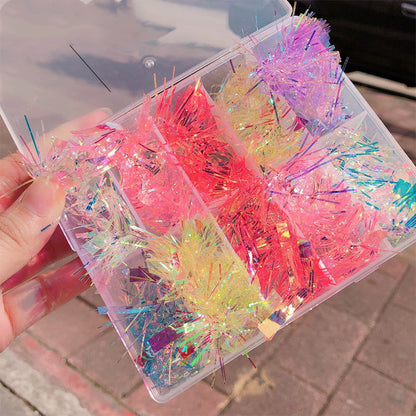 Iridescent Cellophane Strips -Nail Art Accessories -Phototherapy Nail Sticker