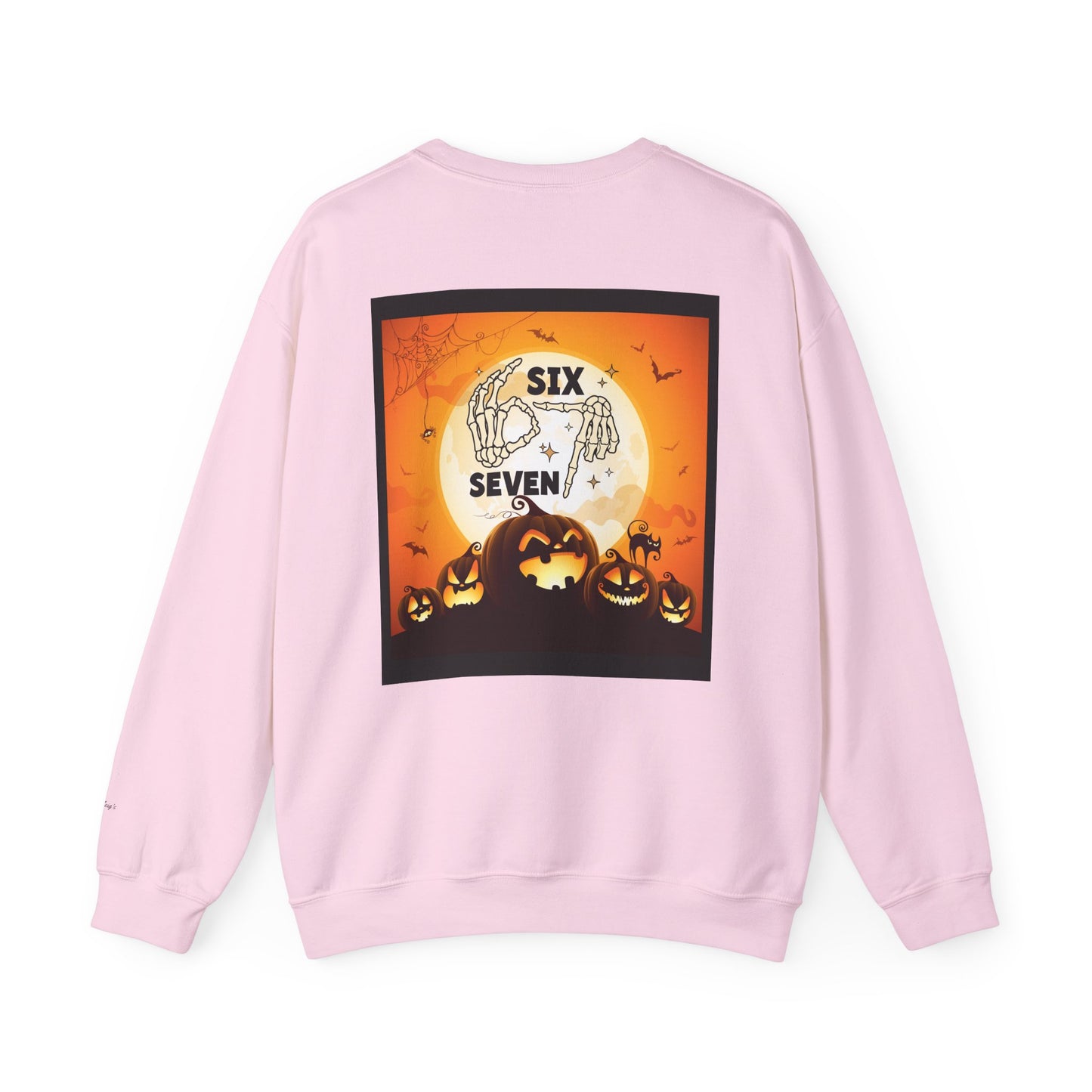 Halloween-Themed Sweatshirt, Cozy Fall Sweater for Spooky Season, Unisex Crewneck Jumper, Trick-or-Treating Pullover, Viral 6 - 7 Design