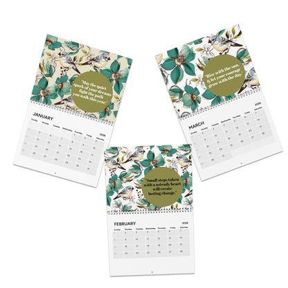 Wall Calendar 2026, Vibrant Monthly Design with Motivational Quotes, Desk Calendar, Office Decor