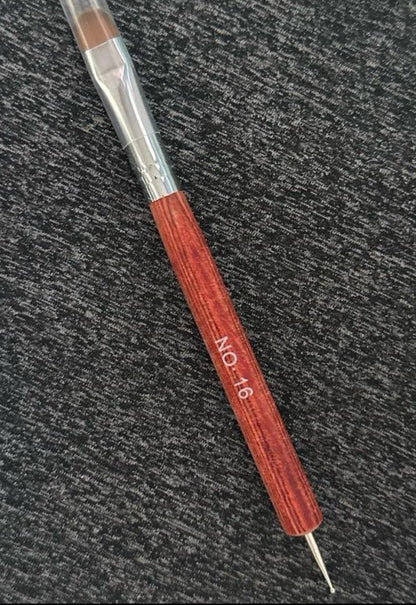 DualDesign Polygel Brush - 2 Way Acrylic Clean-Up Tool