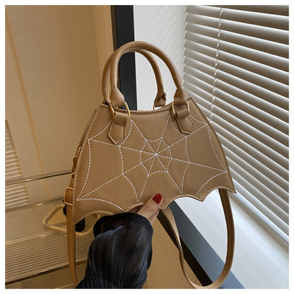 Gothic Style - Halloween Themed - Spider Web - Fashion Forward Portable Shoulder Crossbody Saddle Bag