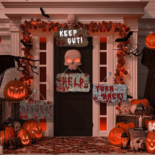 Hanging Halloween Door Sign Decoration