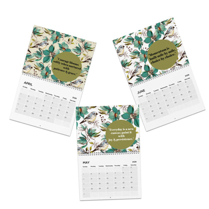 Wall Calendar 2026, Vibrant Monthly Design with Motivational Quotes, Desk Calendar, Office Decor