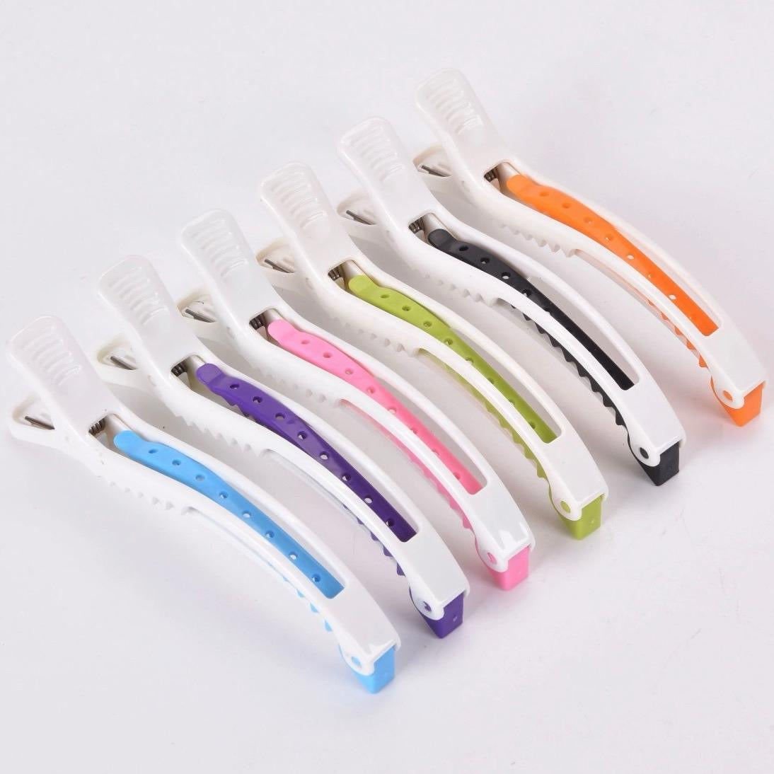 12pk Heat-Resistant Plastic Non-Slip Hair Clips for Hairdressing