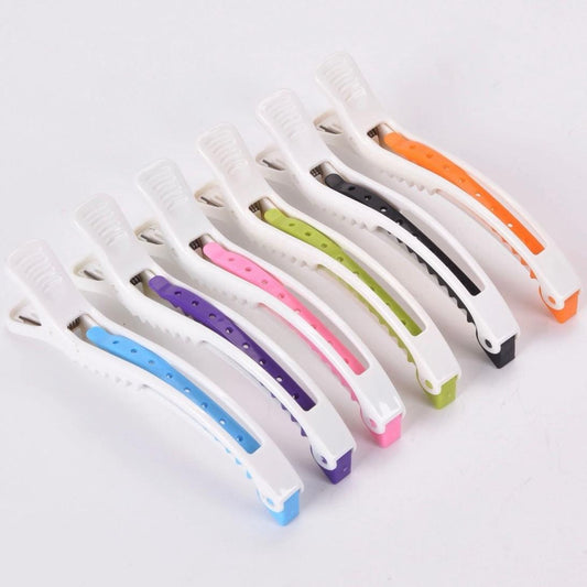 12pk Heat-Resistant Plastic Non-Slip Hair Clips for Hairdressing