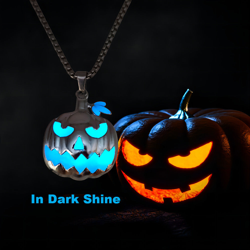 Luminous Night Glow Pumpkin Pendant Necklace