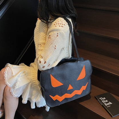 Women's Fashion Halloween Pumpkin Shoulder Messenger Bag