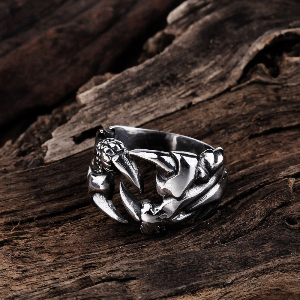 Dragon Claw Ring – Antique Silver Unisex Titanium Steel / Alloy, Free Size, Bold Unique Jewelry