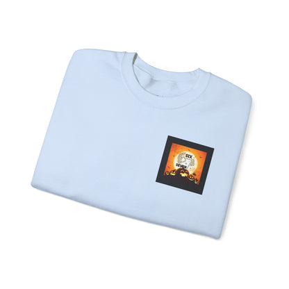 Halloween-Themed Sweatshirt, Cozy Fall Sweater for Spooky Season, Unisex Crewneck Jumper, Trick-or-Treating Pullover, Viral 6 - 7 Design