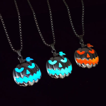 Luminous Night Glow Pumpkin Pendant Necklace