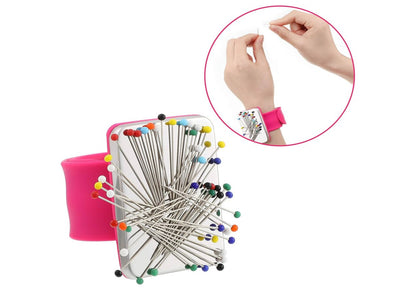 8 Pcs Hair Styling Tools Set Magnetic Gel & Silicone Wristband for Stylists, Braiders and Crafters—Wrist Strap, 1 Rat Tail Comb and 6 Plastic Clips