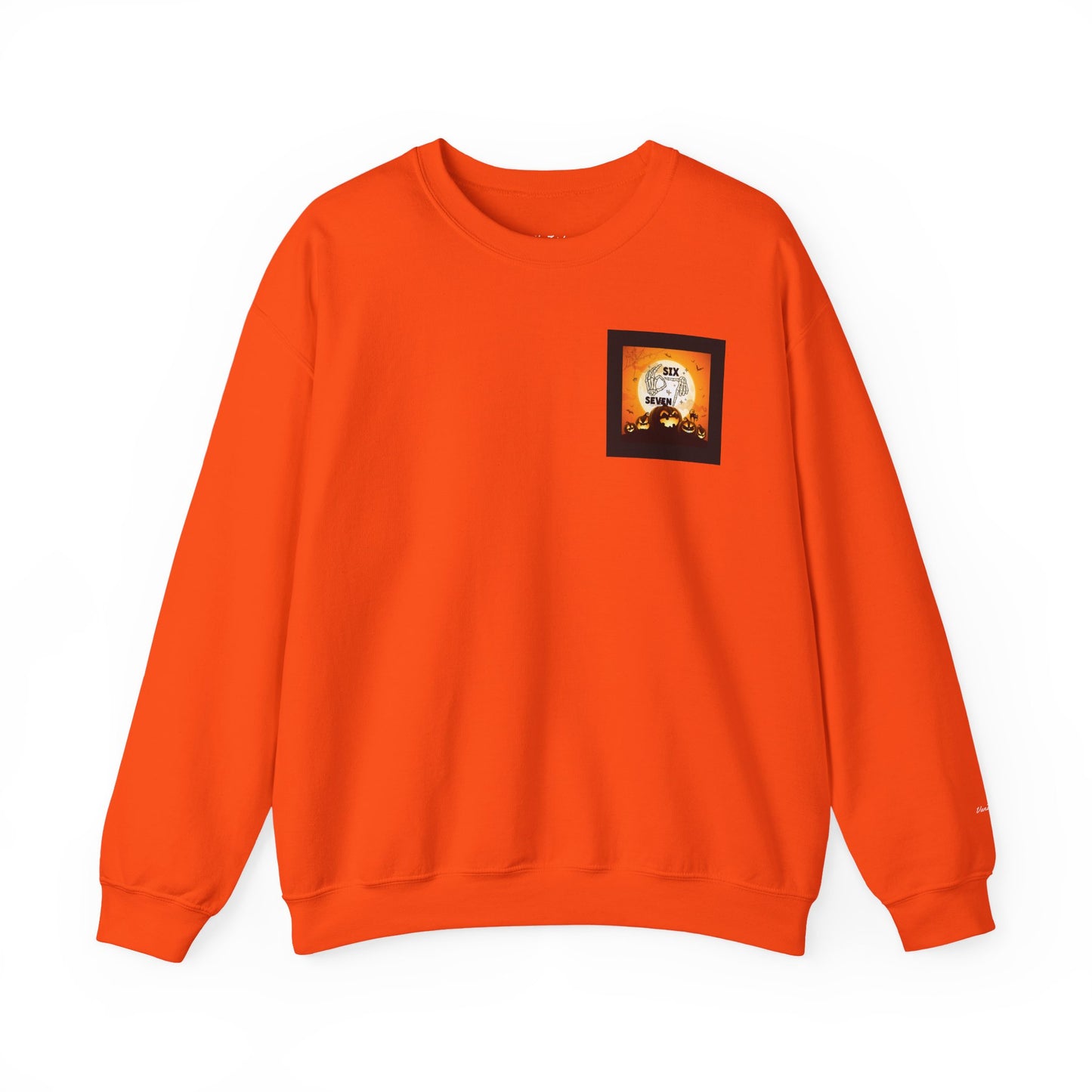 Halloween-Themed Sweatshirt, Cozy Fall Sweater for Spooky Season, Unisex Crewneck Jumper, Trick-or-Treating Pullover, Viral 6 - 7 Design