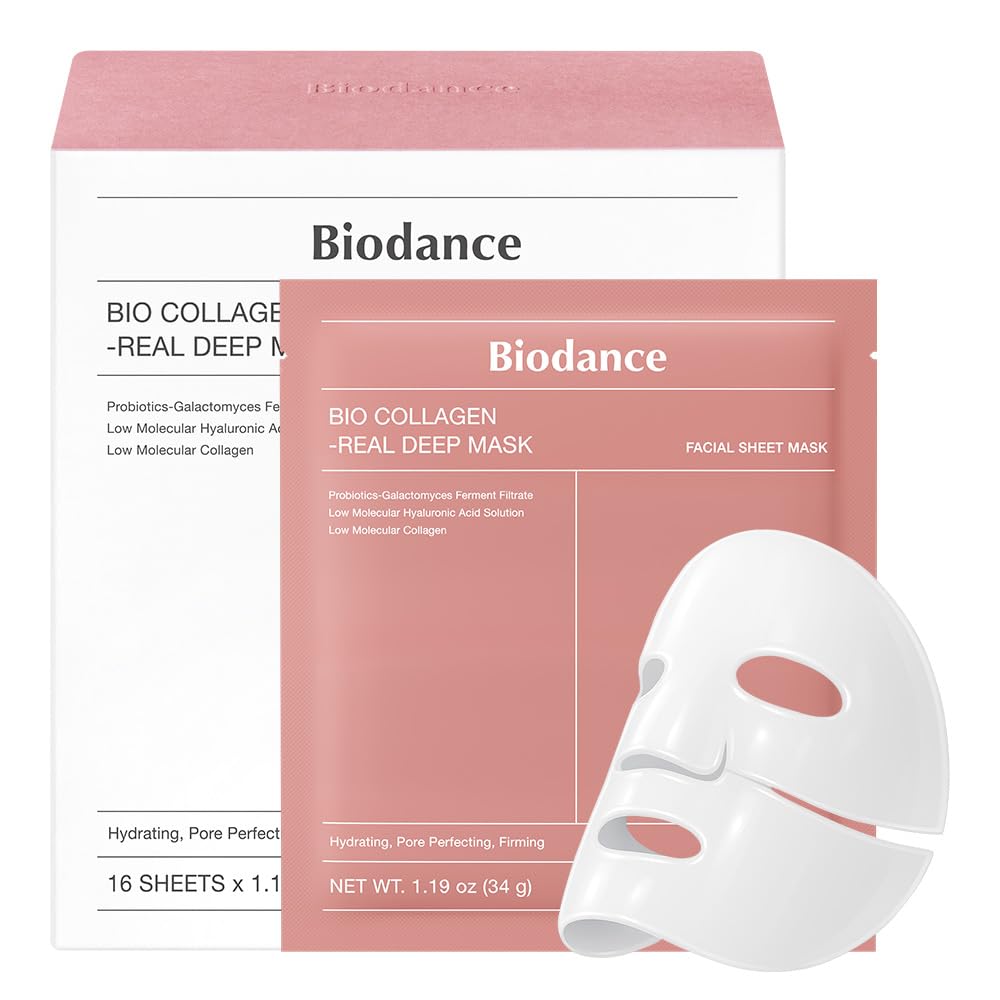 BIODANCE Hydro Cera-nol Real Deep Mask, Overnight Hydrogel Mask, Hydrating Facial Mask For Sensitive Skin, Redness Reducing & Quick Soothing Effect, Korean Skincare, Stocking Stuffers |1.19oz(34g)x4ea