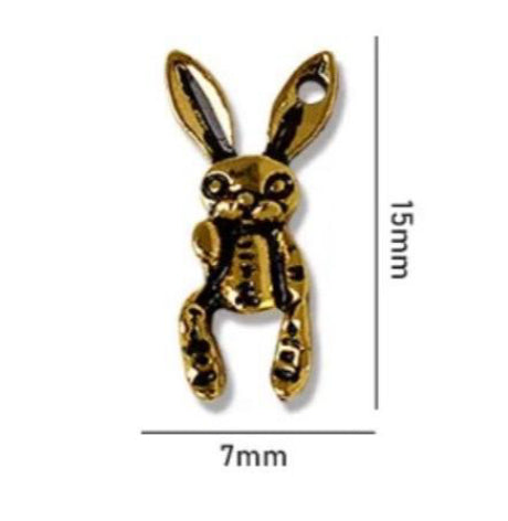 12 Piece Pack Halloween Nail Art Charms - Skeleton Hands, Rabbits, Spiders