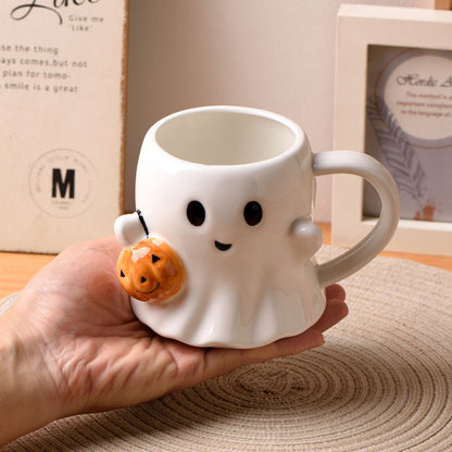Cute Handmade Ghost Shaped Cup | Halloween Creative Cute Water Glass