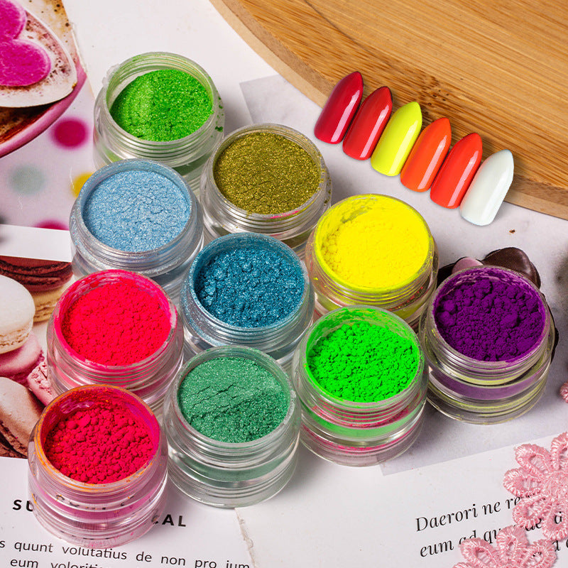 6 Colors Pigment Powders, Optional Pearl Powder Dyed Powder