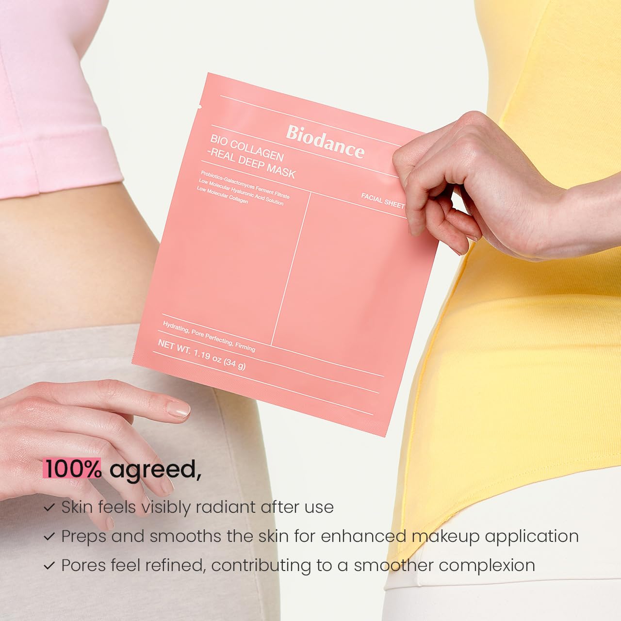 BIODANCE Hydro Cera-nol Real Deep Mask, Overnight Hydrogel Mask, Hydrating Facial Mask For Sensitive Skin, Redness Reducing & Quick Soothing Effect, Korean Skincare, Stocking Stuffers |1.19oz(34g)x4ea