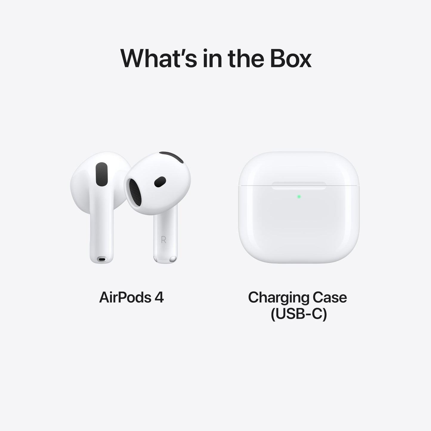 Apple AirPods 4 Wireless Earbuds, Bluetooth Headphones, with Active Noise Cancellation, Adaptive Audio, Transparency Mode, Personalized Spatial Audio, USB-C Charging Case with AppleCare+ (2 Years)