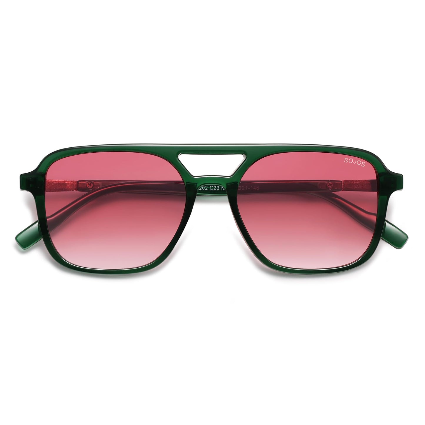 SOJOS Retro Aviator Sunglasses for Women Men,Trendy Rectangle Womens Mens Shades Sun Glasses SJ2202