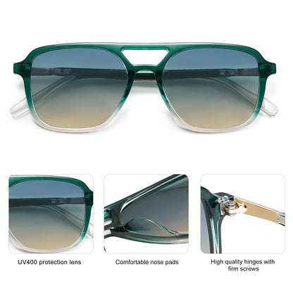 SOJOS Retro Aviator Sunglasses for Women Men,Trendy Rectangle Womens Mens Shades Sun Glasses SJ2202