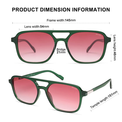 SOJOS Retro Aviator Sunglasses for Women Men,Trendy Rectangle Womens Mens Shades Sun Glasses SJ2202