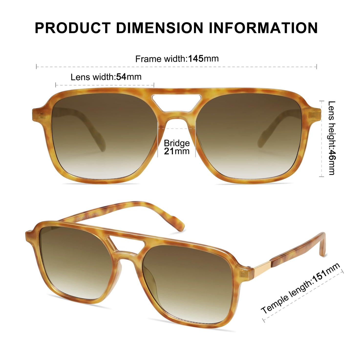 SOJOS Retro Aviator Sunglasses for Women Men,Trendy Rectangle Womens Mens Shades Sun Glasses SJ2202