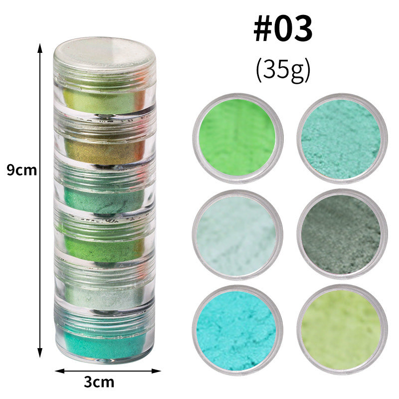 6 Colors Pigment Powders, Optional Pearl Powder Dyed Powder