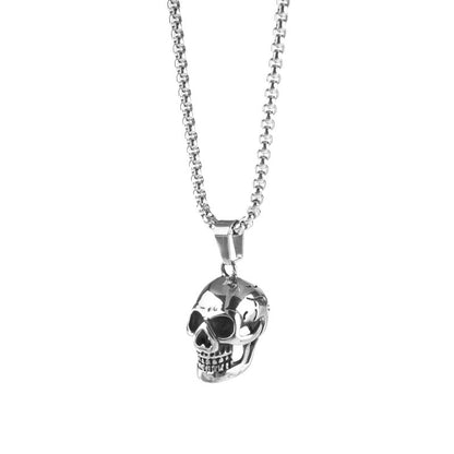 Halloween-Goth Style-Skull Necklace-Unisex Fashion Titanium Steel Accessory