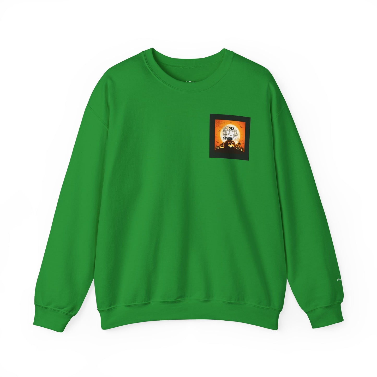 Halloween-Themed Sweatshirt, Cozy Fall Sweater for Spooky Season, Unisex Crewneck Jumper, Trick-or-Treating Pullover, Viral 6 - 7 Design