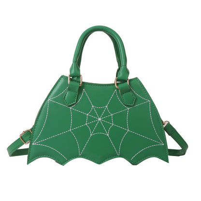 Gothic Style - Halloween Themed - Spider Web - Fashion Forward Portable Shoulder Crossbody Saddle Bag