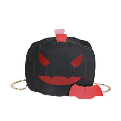 Halloween Cartoon Pumpkin Shoulder Bag For Personality Funny Creative Chain Crossbody Bags Men, Women, Girls