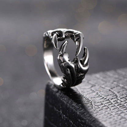 Dragon Claw Ring – Antique Silver Unisex Titanium Steel / Alloy, Free Size, Bold Unique Jewelry