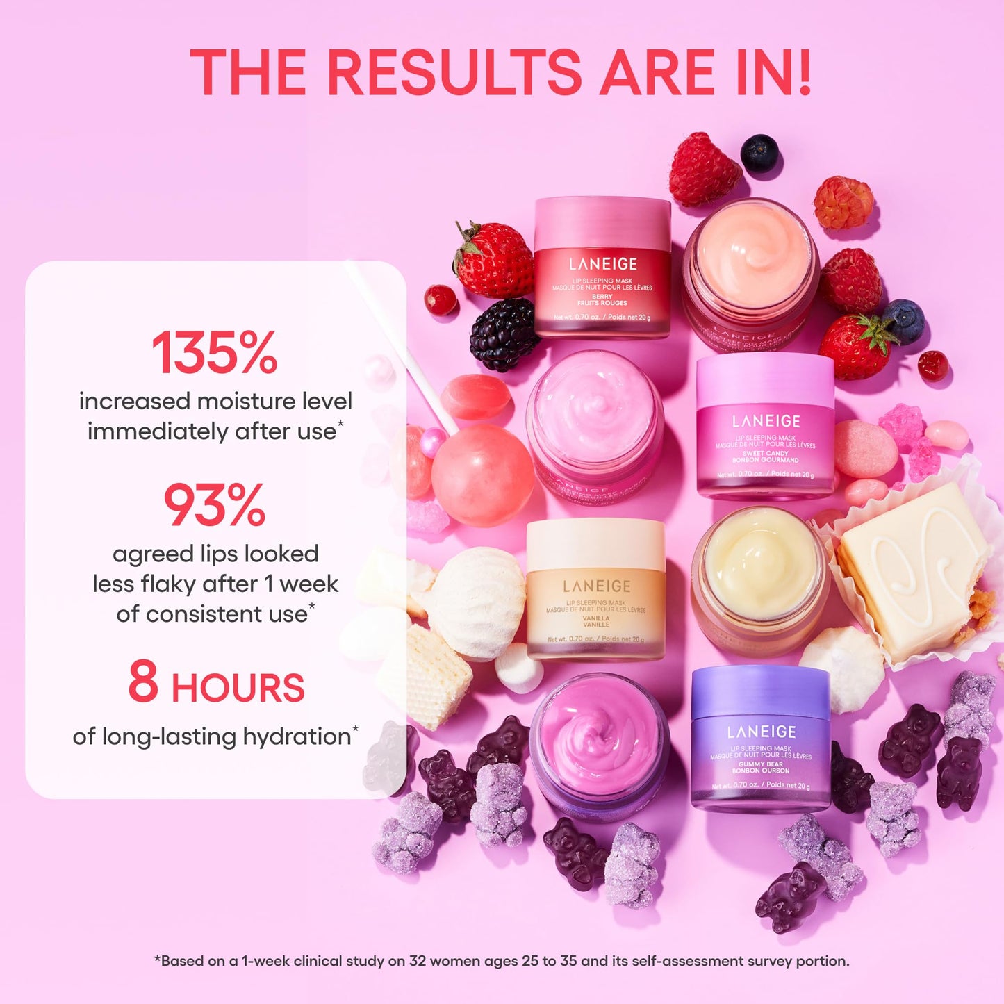 LANEIGE Lip Sleeping Mask: Nourish, Hydrate, Vitamin C, Murumuru & Shea Butter, Antioxidants, Flaky, Dry Lips