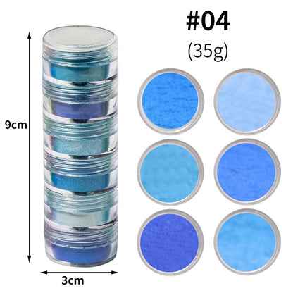 6 Colors Pigment Powders, Optional Pearl Powder Dyed Powder