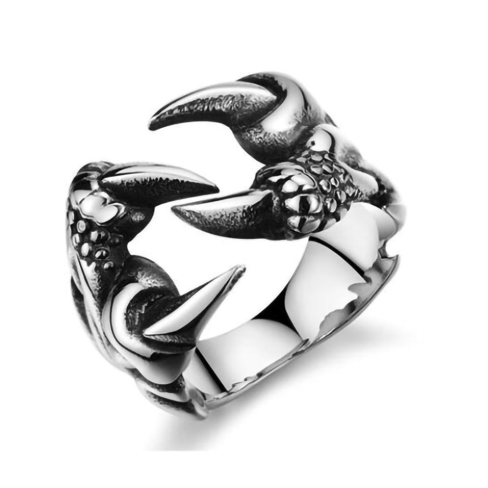 Dragon Claw Ring – Antique Silver Unisex Titanium Steel / Alloy, Free Size, Bold Unique Jewelry