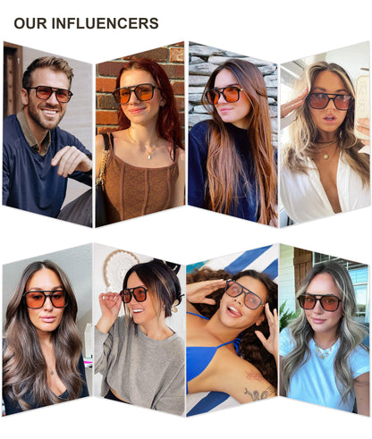 SOJOS Retro Aviator Sunglasses for Women Men,Trendy Rectangle Womens Mens Shades Sun Glasses SJ2202