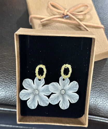 Korean Daisy Blossom Drop Earrings