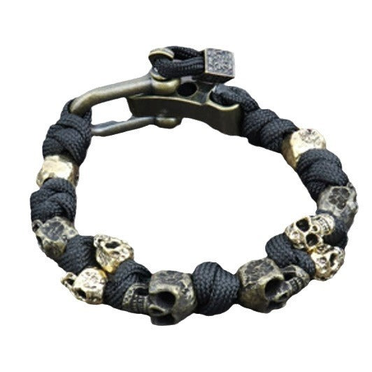 Skull Paracord Bracelet – Handmade DIY Unisex Wristband