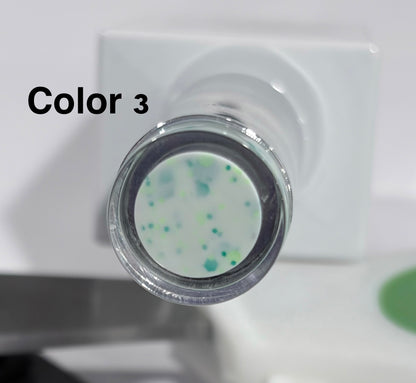 Candy-Crème Tutti-Frutti Gel Nail Polish Base Coat with Flakes – VanZeig’s