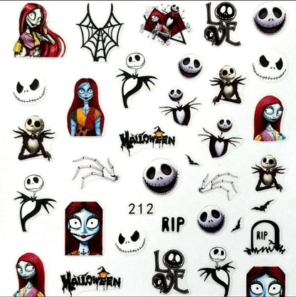 Fun Cute Halloween Nail Stickers - Pack of 5 with included Storage Album